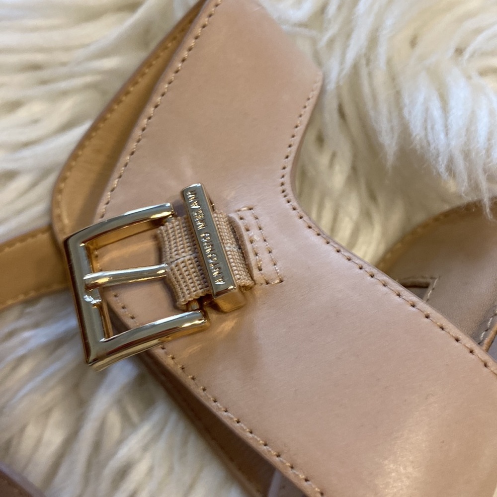 Antonio Melani leather sole sandals size 5M excellent condition see photos - Picture 3 of 12